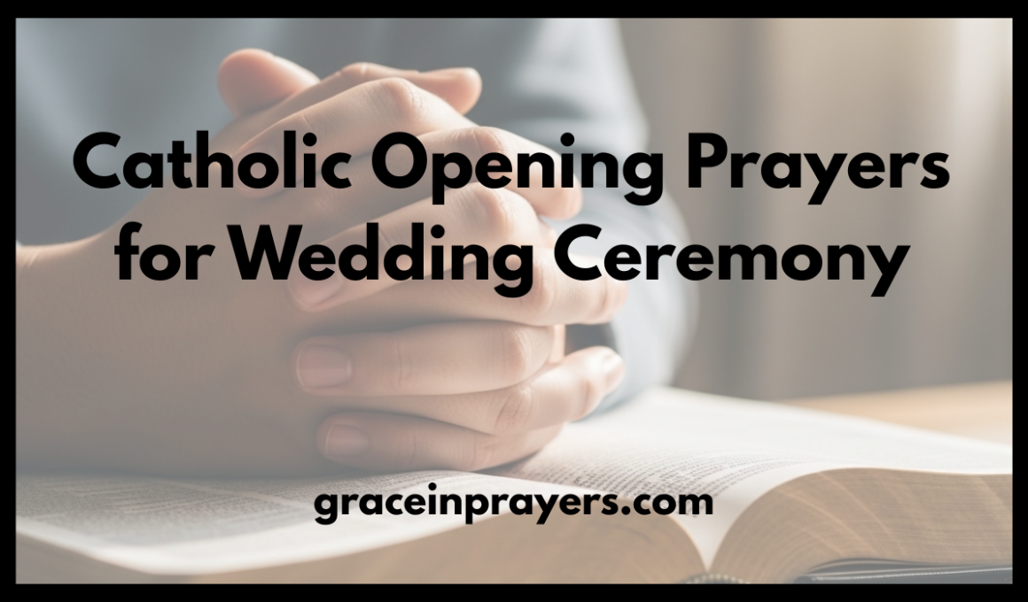 Catholic Opening Prayers for Wedding Ceremony