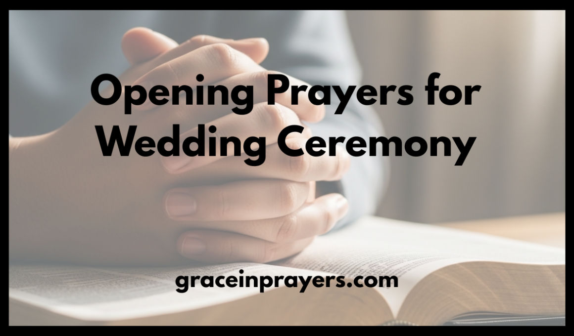 Opening Prayers for Wedding Ceremony